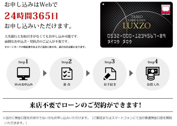 大光銀行カードローンお申込み