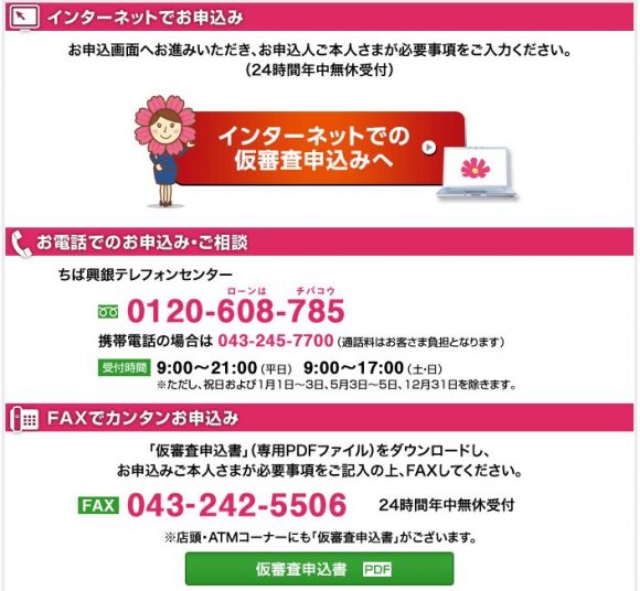 京葉銀行カードローン(リリーフ)申し込み